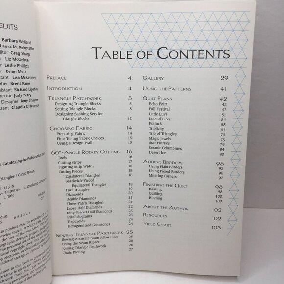 Vintage 1995 Patchwork Place Trouble Free Triangles Gayle Bong 11 Quilt Patterns - Picture 4 of 15
